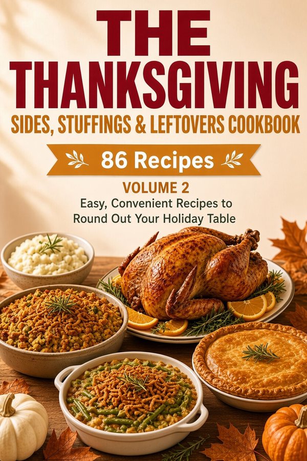 Cover of The Thanksgiving Sides, Stuffings & Leftovers Cookbook, Volume 2